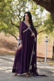 Elegant Maroon Embroidered Anarkali Gown - women's fashion mart
