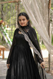 Elegant Red Anarkali Suit with Embellished Dupatta - women's fashion mart