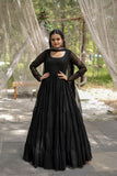Elegant Red Anarkali Suit with Embellished Dupatta - women's fashion mart