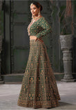 Elegant Designer Georgette Zarkan Bridal Wedding Lehenga Choli - women's fashion mart