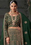 Elegant Designer Georgette Zarkan Bridal Wedding Lehenga Choli - women's fashion mart