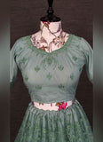 Embroidered Work Wear Sea Green Lehenga Choli -Lehenga Choli Semi Stitched women's fashion mart