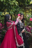 Enchanting Viscous Jacquard & Georgette Sequins Embroidered Gown - women's fashion mart