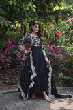 Enchanting Viscous Jacquard & Georgette Sequins Embroidered Gown - women's fashion mart