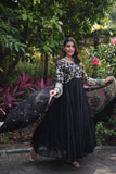 Enchanting Viscous Jacquard & Georgette Sequins Embroidered Gown - women's fashion mart