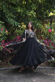 Enchanting Viscous Jacquard & Georgette Sequins Embroidered Gown - women's fashion mart