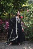 Enchanting Viscous Jacquard & Georgette Sequins Embroidered Gown - women's fashion mart