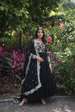 Enchanting Viscous Jacquard & Georgette Sequins Embroidered Gown - women's fashion mart