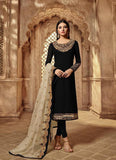 Fabulous Black Color Designer Wedding Wear Salwar Kameez Suit - women's fashion mart