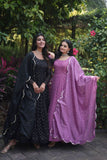 Fascinating Faux Georgette Sequins Multi Thread Worked Gown - women's fashion mart