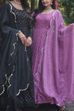 Fascinating Faux Georgette Sequins Multi Thread Worked Gown - women's fashion mart