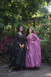 Fascinating Faux Georgette Sequins Multi Thread Worked Gown - women's fashion mart