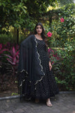 Fascinating Faux Georgette Sequins Multi Thread Worked Gown - women's fashion mart
