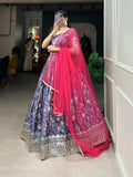 Festival Wear Digital Printed Sequins Embroidered Lehenga Set - women's fashion mart