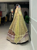 Festival Wear Digital Printed Sequins Embroidered Lehenga Set - women's fashion mart