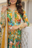 Floral Digital Printed Zari Sequins Worked Gown With Dupatta - women's fashion mart