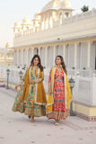 Floral Digital Printed Zari Sequins Worked Gown With Dupatta - women's fashion mart