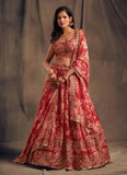 Floral printed lehenga choli dupatta set with embroidery - women's fashion mart