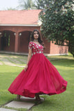 Funcrion Wear Cording Sequins Worked Faux Georgette Gown - women's fashion mart