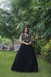Funcrion Wear Cording Sequins Worked Faux Georgette Gown - women's fashion mart