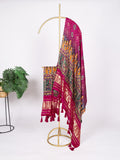 Pink Color Digital Print And Lagadi Patta Gaji Silk Dupatta - women's fashion mart