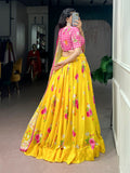 Haldi Rasam Wear Floral Chaniya Choli
