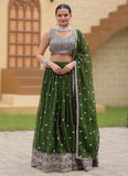 Designer Green Classic  Lehenga Choli Set - women's fashion mart