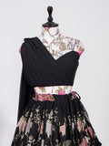 Black Color Georgette Ready Made Blouse - women's fashion mart