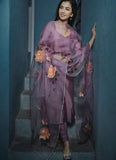 Gorgeous Lavender Color art Silk Base Pant Style Suit -Salwar Kameez Semi Stitched women's fashion mart