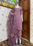 Gorgeous Lavender Color art Silk Base Pant Style Suit -Salwar Kameez Semi Stitched women's fashion mart