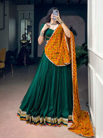Navratri Wear Chinon Lehenga Choli