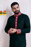 Green Color Men's Wear Embroidered Kurta with Dupatta Collection -Men's Wear M SIZE women's fashion mart