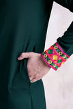 Green Color Men's Wear Embroidered Kurta with Dupatta Collection -Men's Wear M SIZE women's fashion mart
