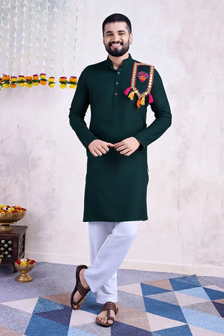 Green Color Navratri Special for Mens Wear Collection -Men's Wear M SIZE women's fashion mart