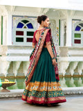 Green Color Patola Print With Foil Work Tussar Silk Lehenga Choli - women's fashion mart