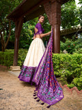 Purple Color Patola Print With Tussar Silk Lehenga Choli - women's fashion mart