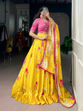 Haldi Rasam Wear Floral Chaniya Choli