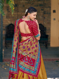 Mustard Color Printed Lehenga Choli
