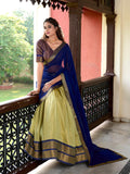 Pista Color Kanchipuram Lehenga Choli with Elegant Zari Weaving  women's fashion mart