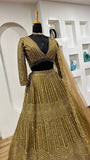 Sabyasachi Designer brown Lehenga Choli Embellished With Beautiful Shimmer Dori Work Wedding Lehenga Choli Party Wear Lehenga Choli | Ready To Wear  women's fashion mart