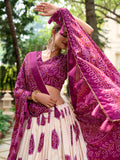 Wine Color Bandhej Printed Tussar Silk Lehenga Choli - women's fashion mart