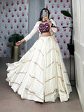 White Color Sequins Lace Touch up Rayon Chaniya Choli