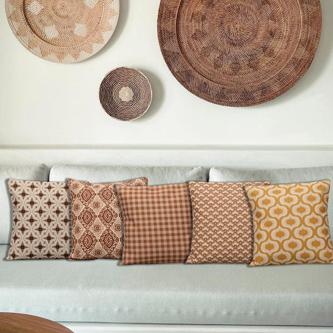Bloom Cushion Cover Set Of 5 16"X16" - women's fashion mart