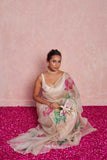 Kamal Beige Organza Silk Saree - women's fashion mart