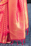 Deep Pink Woven Kanjivaram Saree - Special Wedding Edition -Kanjivaram Saree Default Title women's fashion mart