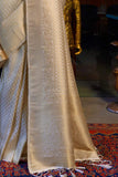 Light Golden Kanjivaram Saree -Kanjivaram Saree Default Title women's fashion mart
