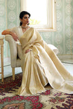 White Gold Woven Kanjivaram Saree - Special Wedding Edition -Kanjivaram Saree Default Title women's fashion mart