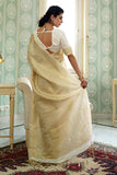White Gold Woven Kanjivaram Saree - Special Wedding Edition -Kanjivaram Saree Default Title women's fashion mart