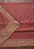 Onion Pink Zariwork Banarasi Unstitched Salwar Suit -Salwar Suit One Size women's fashion mart