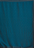 Peacock Blue Swarovski Semi Crepe Designer Saree -Saree One Size women's fashion mart